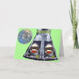 Gemini Sock Monkeys Karte