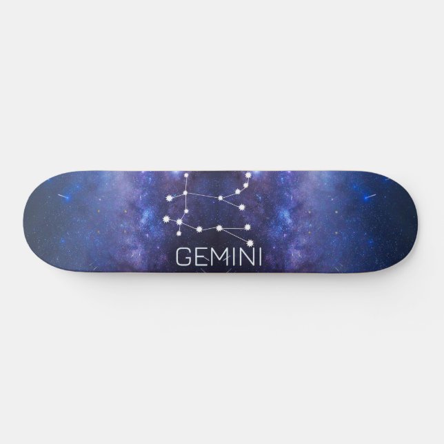 Gemini Star Sign Skateboard (Horizontal)