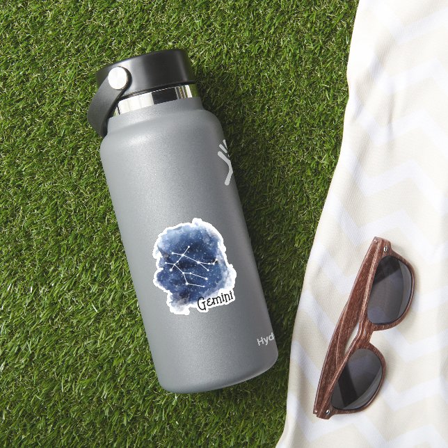 Gemini Starry Night Constellation Custom-Cut Aufkleber (HydroFlask Insitu)