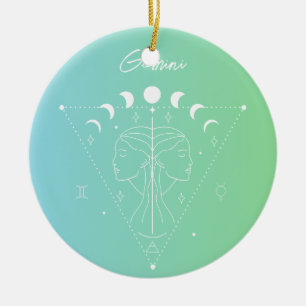 Gemini-Sternzeichen Keramik Ornament