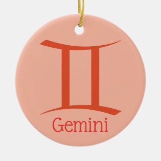 Gemini Sun Signage Zodiac Symbol Keramik Ornament