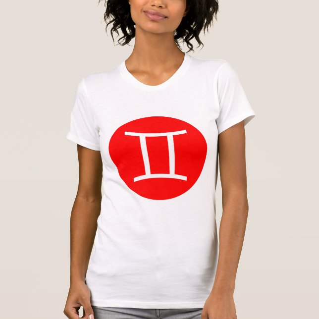 Gemini-Symbol - Angepasstes Symbol T-Shirt (Vorderseite)