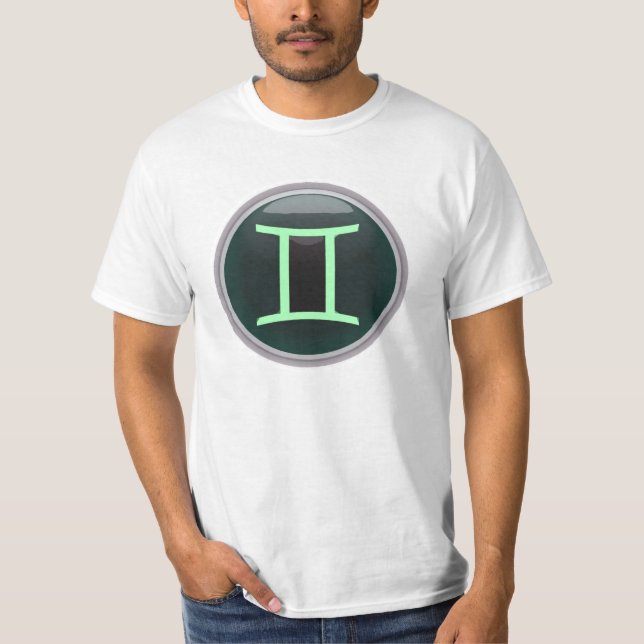 Gemini Symbol und T - Shirt zur Bezeichnung (Vorderseite)