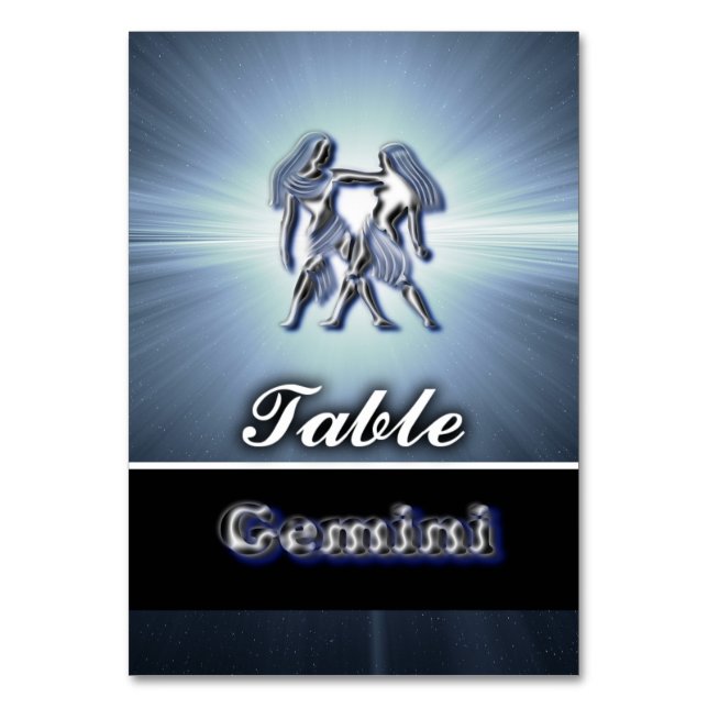 Gemini Tischnummer (Vorderseite)