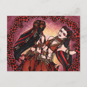 Gemini Tribal Bly Dancers Postkarte