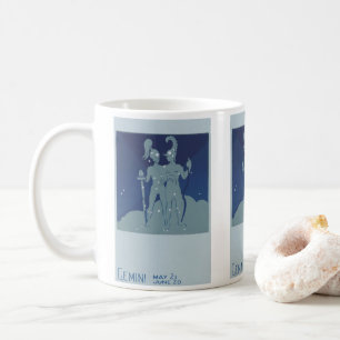 Gemini Twin Constellation Vintag Zodiac Astrologie Kaffeetasse