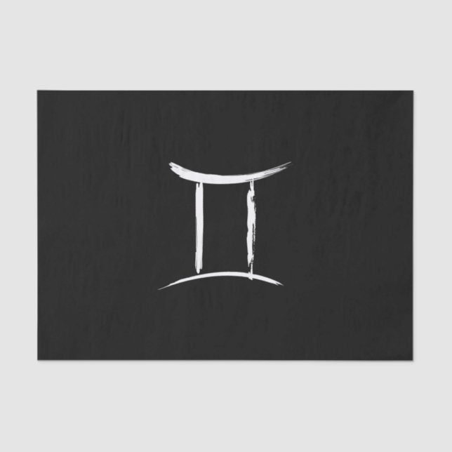 GEMINI Twins Duality Zodiac Mai Juni Astrologie Seidenpapier (Vorderseite)