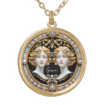 Gemini Twins, Perl und Gold Personalisiert