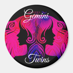 Gemini Twins Zodiac Horoscope - Zeichenmagnet Magnet