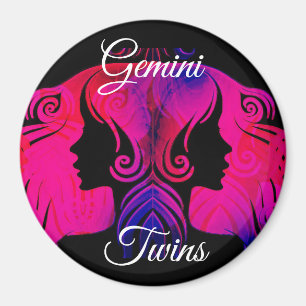 Gemini Twins Zodiac Horoskop Sign Magnet