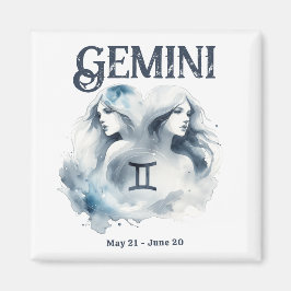 Gemini Twins Zodiac Sign Custom Geburtsdatum Magnet