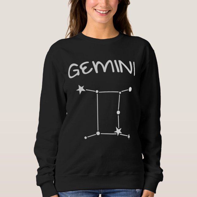 Gemini   Vintage Style Gemini Zodiac Sweatshirt (Vorderseite)