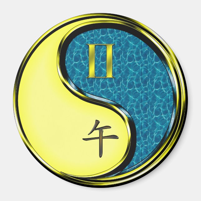 Gemini & Water Horse Magnet (Vorne)