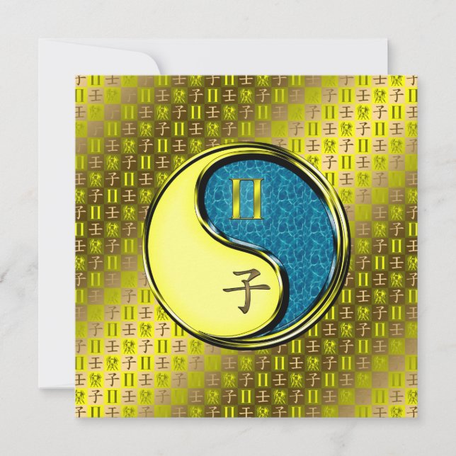 Gemini & Water Rat Karte (Vorderseite)