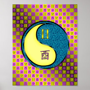 Gemini & Water Runder Poster