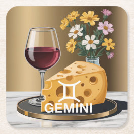 Gemini Weinkäsesorten Wildblumen Untersetzer Set