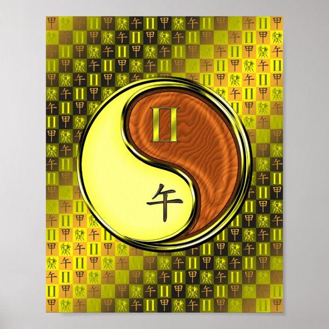 Gemini & Wood Horse Poster (Vorne)