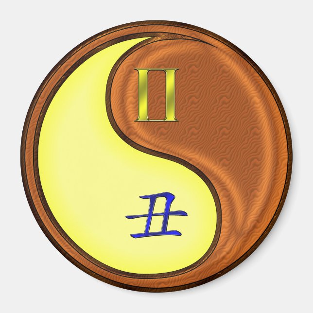 Gemini & Wood Ox Magnet (Vorne)