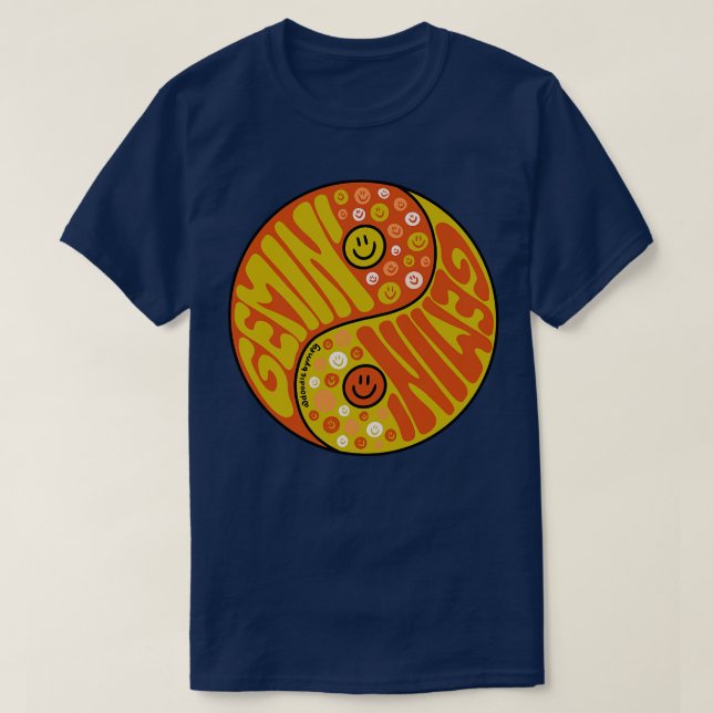 Gemini Yin Yang T-Shirt (Design vorne)