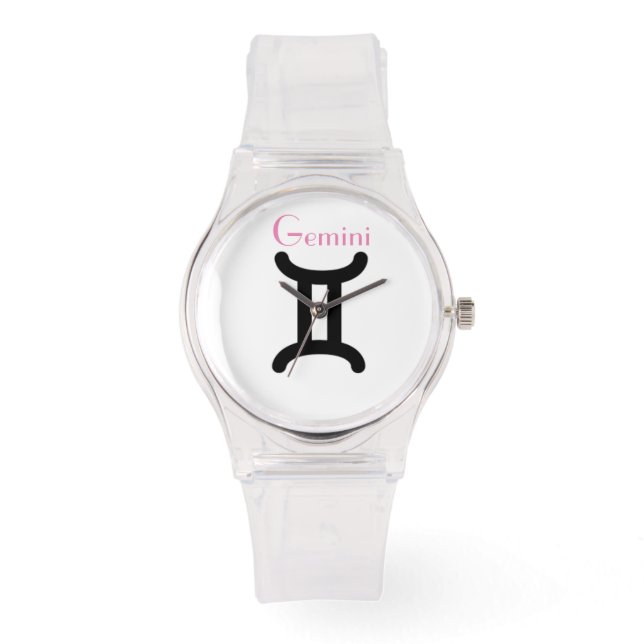 Gemini-Zeichen des Zodiaks. Ladys Watches. Armbanduhr (Vorderseite)