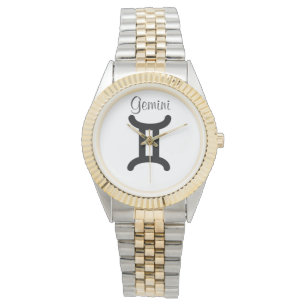 Gemini-Zeichen des Zodiaks. Ladys Watches. Armbanduhr