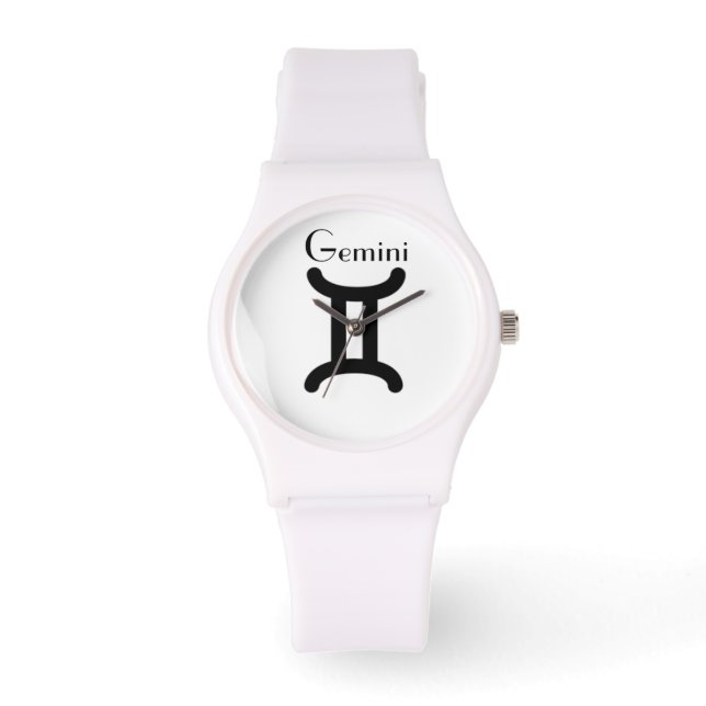 Gemini-Zeichen des Zodiaks. Ladys Watches. Armbanduhr (Vorderseite)