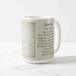 Gemini Zodiac Antique Astronomisches Diagramm Kaffeetasse