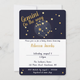 Gemini zodiac Babydusche Einladung
