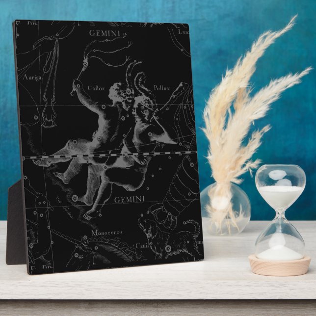 Gemini Zodiac Constellation Hevelius 1690 Fotoplatte (Seite)