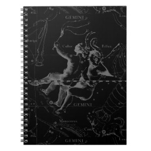 Gemini Zodiac Constellation Hevelius 1690 Notizblock