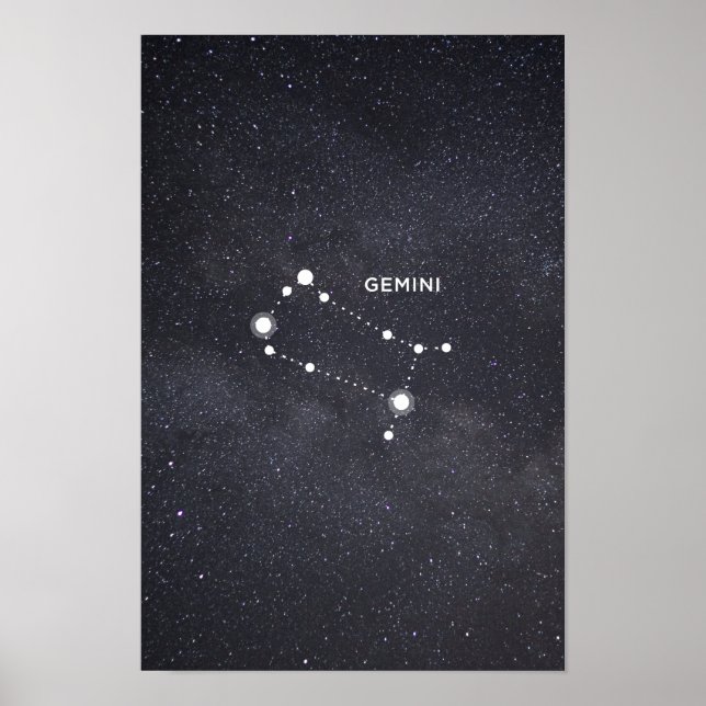 Gemini Zodiac Constellation Poster (Vorne)