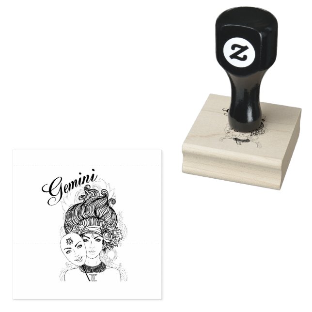 Gemini Zodiac Design Gummistempel (Stempel)
