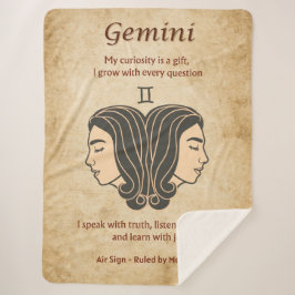 Gemini Zodiac Design w/ Curious Mind Affirmations Sherpadecke