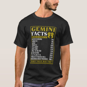 Gemini Zodiac Fakten Zodiac Fakten Gemini T-Shirt
