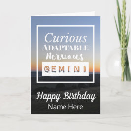 Gemini Zodiac Fun Charakteristika Geburtstag Karte