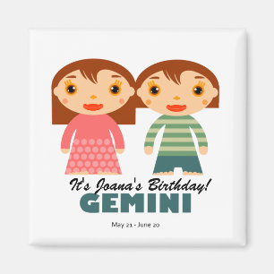 Gemini Zodiac für Kinder Magnet