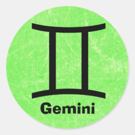 Gemini Zodiac Horoskop Zeichenkleder Green Sticker