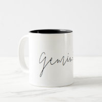 Gemini Zodiac Minimalistische Tasse