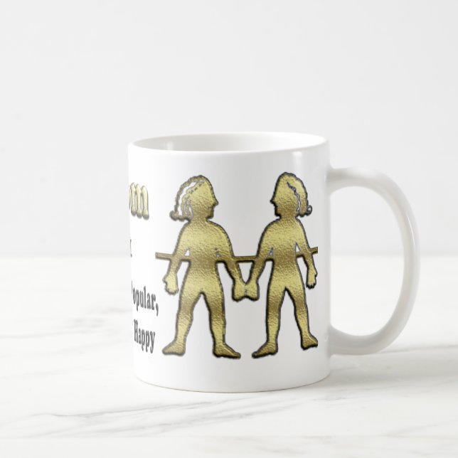 gemini Zodiac Mutter-Tag-Kaffeepause Tasse (Rechts)