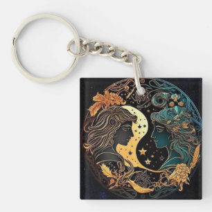Gemini Zodiac Schlüsselanhänger