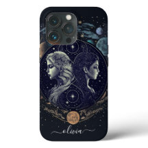 Gemini zodiac schwarz und gold Case-Mate iPhone Fa
