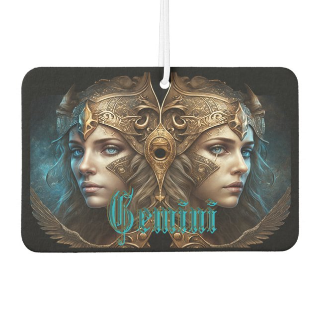 Gemini Zodiac Sign Autolufterfrischer (Vorderseite)
