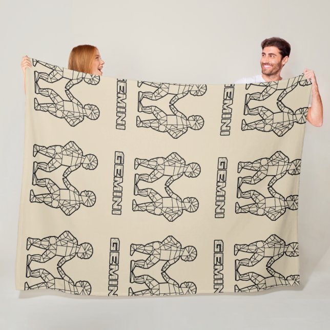 Gemini Zodiac Sign Blanket (transparent) Fleecedecke (Beispiel)