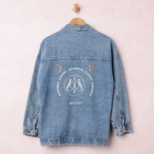 GEMINI Zodiac Sign Denim Jacket Jeansjacke