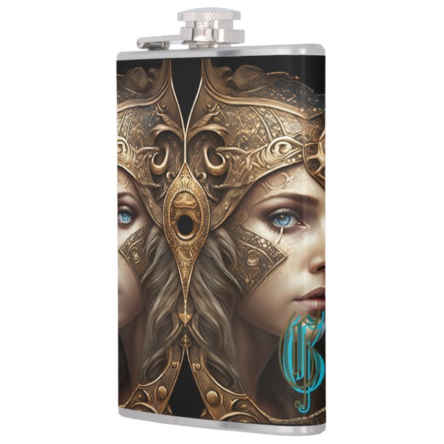 Gemini Zodiac Sign Flachmann (Links)