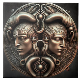Gemini Zodiac Sign Gemini Horoskop Keramik Tile Fliese