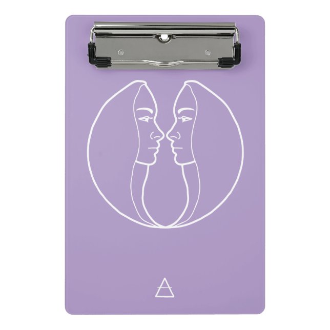 Gemini Zodiac Sign - Mini Klemmbrett (Vorderseite)