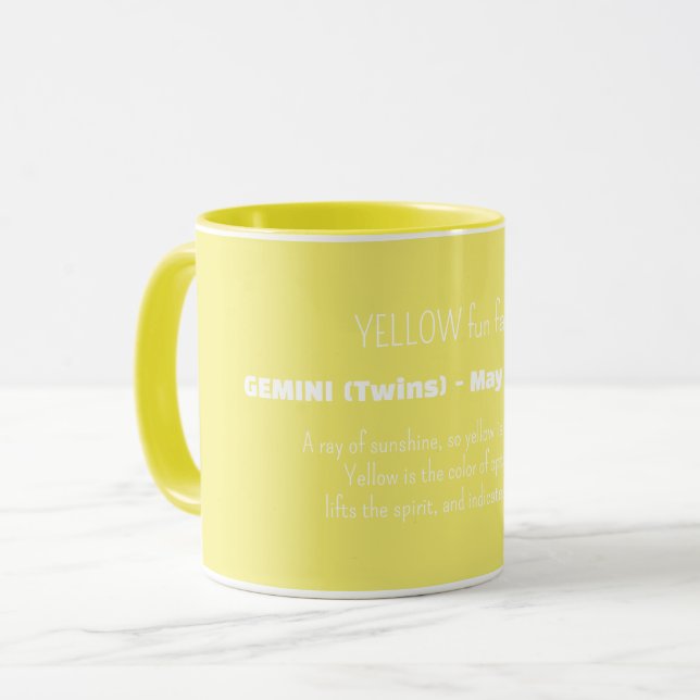 GEMINI Zodiac Sign Personality Traits Tasse (Vorderseite Links)