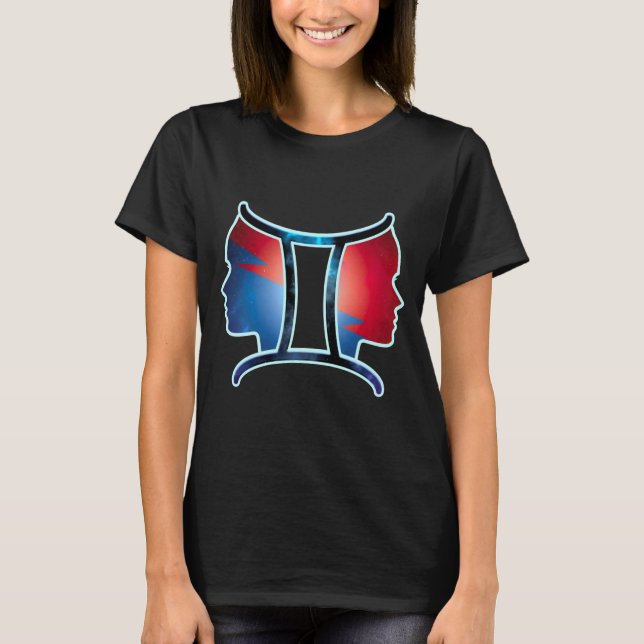 Gemini Zodiac Sign T-Shirt (Vorderseite)