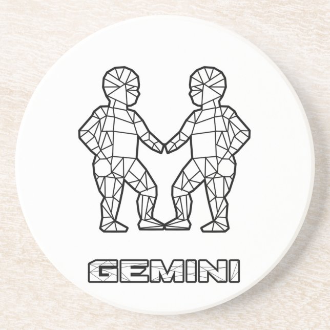 Gemini Zodiac Sign Untersetzer (Vorne)